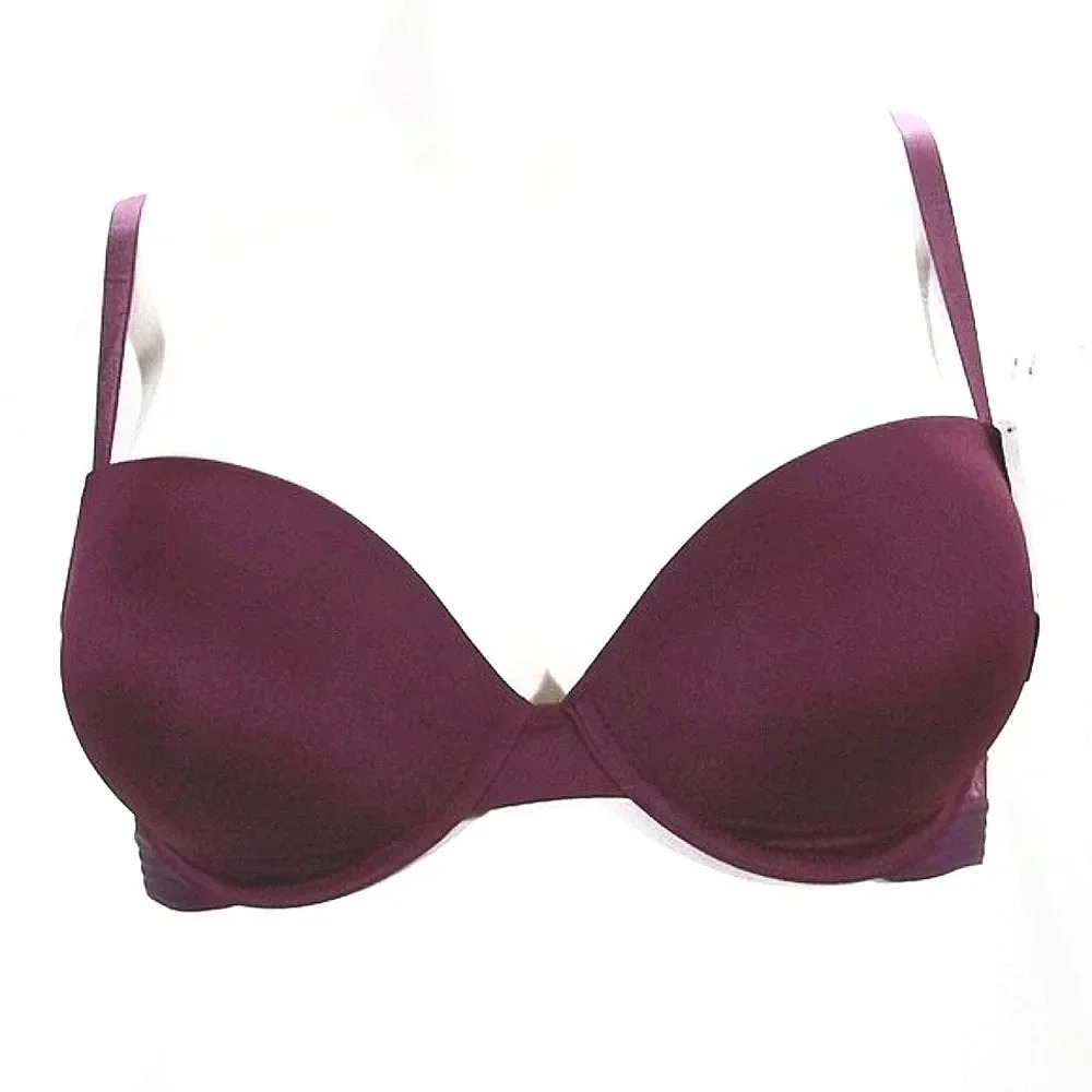 36DD Maidenform SE1101 Self Expressions Essential Push Up Bra Burgundy NWT